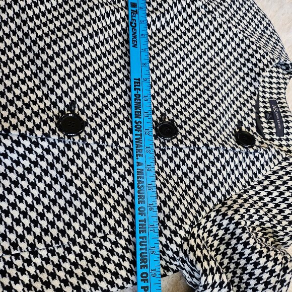 AK Anne Klein Women's Houndstooth Jacket Coat 3 side Buttons Size: 6 - Picture 3 of 9